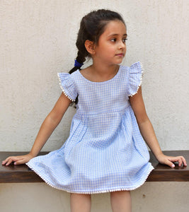 Baby Blue Frock - Khara Kapas