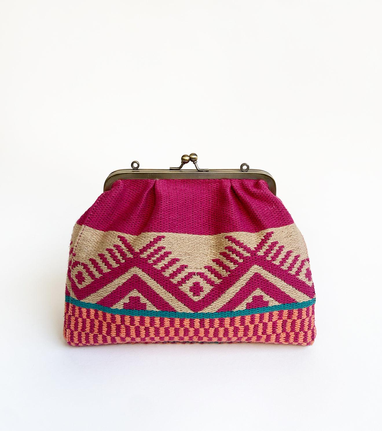 Rasberry Mud Clutch - Khara Kapas