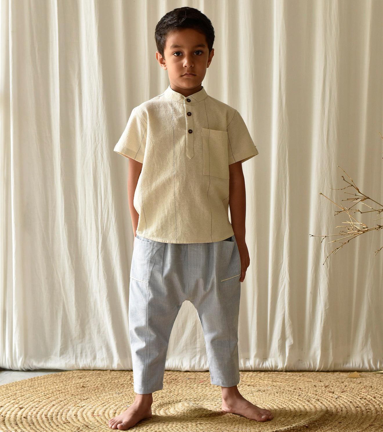 Stone blue pants - Khara Kapas